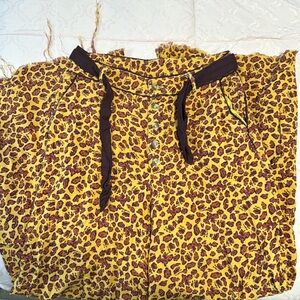 Free People cheetah print pants size 2